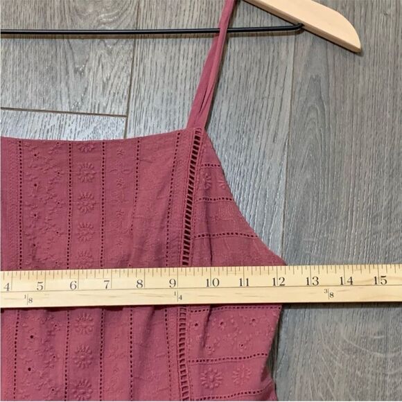 Wild Fable Sundress Women’s XS Mauve Embroidered Tiered Adjustable Straps. - Picture 12 of 14